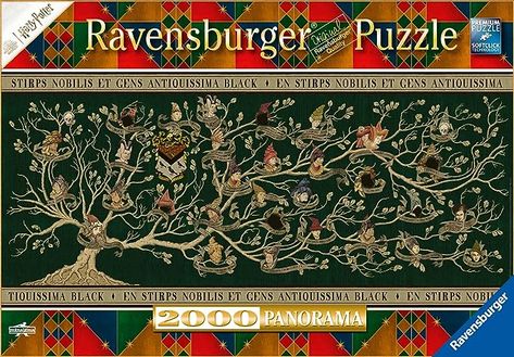 Amazon.com: Ravensburger Puzzle 17299 - Family Family Tree - 2000 Pieces Harry Potter Panorama Puzzle for Adults and Children from 14 Years : Toys & Games Harry Potter Family Tree, Noble Collection Harry Potter, 2000 Piece Puzzle, Harry Potter Puzzle, Puzzle Frame, Ancient Houses, Map Puzzle, Theme Harry Potter, Ravensburger Puzzle