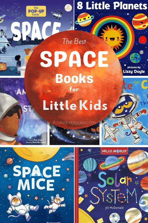 Books About Space For Preschool, Kids Space Books, Space Books For Preschool, Books About Space, Space Books For Kids, Book Play, Space Preschool, Toddler Daycare, Childrens Book Characters