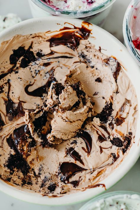 No Churn Chocolate Mocha Cookie Crumble Ice Cream - The Sweet and Simple Kitchen Mocha Cookie Crumble, I Love Ice Cream, Mocha Cookies, Cookie Crumble, Ice Cream Maker Recipes, Making Homemade Ice Cream, Chocolate Mocha, Coffee Ice, Homemade Ice Cream Recipes