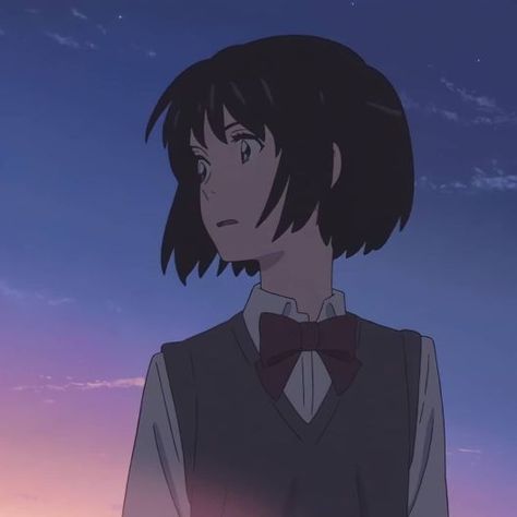 Mitsuha Miyamizu, Makoto Shinkai, Your Name Anime, Whatsapp Wallpaper Cute, Real Anime, Creative Profile Picture, 5 Anime, Cartoon Profile Pics, Anime Best Friends