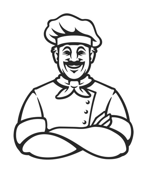 Download the Happy Chef Vector Icon 331801 royalty-free Vector from Vecteezy for your project and explore over a million other vectors, icons and clipart graphics! Arms Crossed Pose, Chef Vector, Cooking Clipart, Happy Chef, Cartoon Chef, Chef Logo, Dancer Photography, Birthday Card Drawing, Baba Image