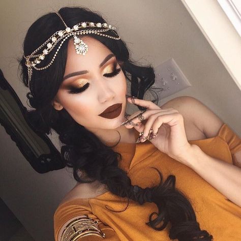 Makeup💋 (@Makeup) | Twitter Princess Jasmine Costume, Party Make-up, Arabic Makeup, Makeup Tutorial Step By Step, Dance Makeup, Princess Jasmine, Arabian Nights, Costume Makeup, Makeup Goals