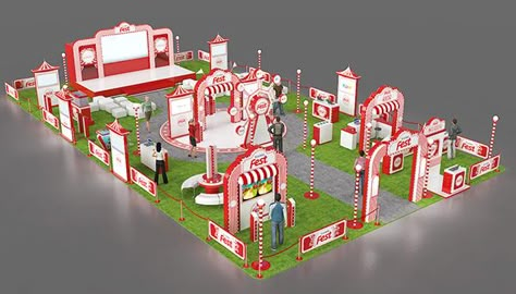 Booth Design Exhibition, Creative Booths, Event Booth Design, Carnival Birthday Party Theme, Event Layout, Event Booth, Carnival Themed Party, Stage Set Design, Beautiful Home Designs