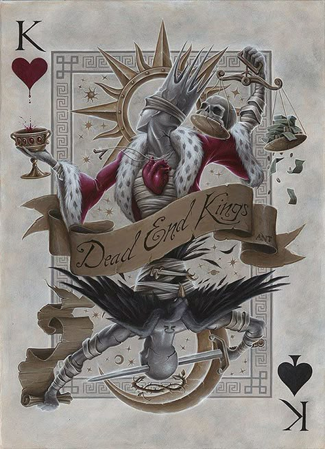 Anthony Clarkson, Grim Dark, Modern Surrealism, Custom Playing Cards, Playing Cards Art, Dark Artwork, Playing Cards Design, Card Tattoo, 다크 판타지