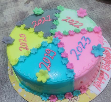 Multi theme cake with different colour combinations Multi Colour Cake, Multi Theme Cake, Multi Color Cake, Cake Beautiful, 1 Cake, Theme Cake, Colorful Cakes, Beautiful Color Combinations, Colour Combination