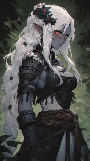 Mroczny Elf, Drow Character Art, Helluva Boss Characters, Goblin Art, Dark Elves, D&d Dungeons And Dragons, Dark Elf, Monster Girls, Girls Characters