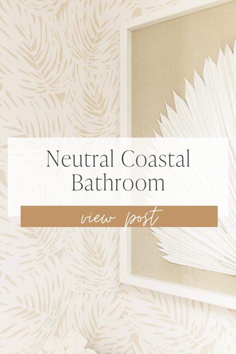 Our Coastal inspired bathroom vision finally came to life. #homedecor #homeinspiration #decorationideas #roomdecor #housedecor #homedesign #decoratinganewhome #diyhomedecor #interiordesign #interiorinspiration #interior White Coastal Bathroom Ideas, Coastal Bathroom Rug, Coastal Guest Bathroom Ideas, Modern Coastal Powder Room, Coastal Half Bathroom Ideas, Modern Coastal Bathroom Decor, Neutral Coastal Bathroom, Coastal Half Bath, Glam Family Room