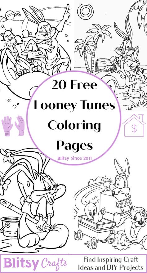 20 Easy and Free Looney Tunes Coloring Pages for Kids and Adults - Cute Looney Tunes Coloring Pictures and Sheets Printable Looney Tunes Coloring Pages, Reconnecting With Old Friends, Cool Decals, Watching Cartoons, Baby Looney Tunes, Looney Tunes Characters, Bird Coloring Pages, Simple Line Drawings, Watch Cartoons