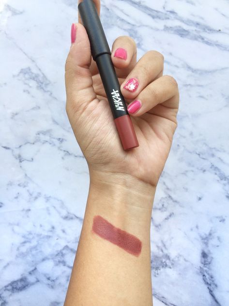 Nykaa Matteilicious Lip Crayon Nykaa Products, Colorkey Lipstick, Maybelline Lip Crayon Swatches, Nykaa Lipstick Shades, Pink Colour Lipstick, Kylie Cosmetics Lip Crayon, Mac Makeup Lipstick, Best Pink Lipstick, Soft Eye Makeup