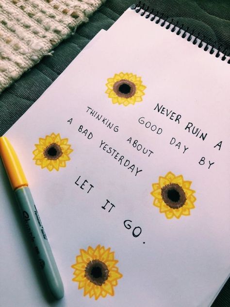 Organized Life, Let It Go, A Bad, Good Day, Bullet Journal, Notebook, Pen, Quotes