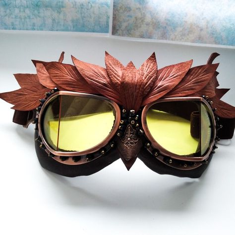 Owl goggles for the top of mechanical dog but makes the leaves green, if you can have leather going through the ear for the goggle holder Flight Goggles, Mechanical Dog, Medieval Outfit, The Ear, Reference Poses, Art Reference Poses, Fancy Dress, Goggles, Art Reference