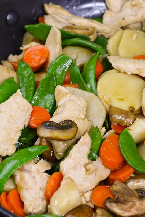 Moogoogai Pan, Moo Goo Gai Pan Recipe, Chinese Vegetable Stir Fry, Chicken And Vegetable Stir Fry, Chinese Chicken Stir Fry, Moo Goo Gai Pan, Vegetable Stir Fry Recipe, Easy Stir Fry Recipes, Chinese Chicken Recipes