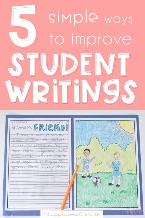 Not sure where to start when it comes to helping your 2nd or 3rd grade students improve their writings? These tips are a must for improving writing in your classroom. TheAppliciousTeacher.com Writing Tools For Students, Teaching Sentence Writing, Teaching Writing Elementary, Grade 2 Literacy, Writing Interventions, 2nd Grade Homeschool, Fourth Grade Writing, Teaching 3rd Grade, Teaching Creative Writing