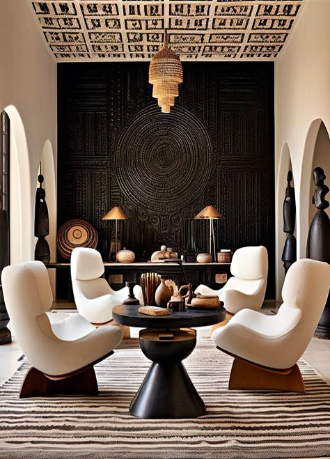 Some Memories Never Leave, Modern African Decor, Dark Interior Design, African Interior Design, Dakar Senegal, African House, African Inspired Decor, African Interior, African Home Decor