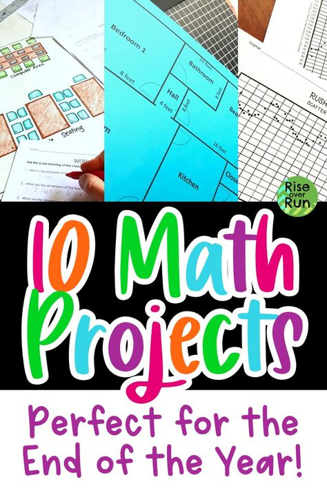 LOVE these math projects for middle school and high school that connect real world applications and engage students.  These are great for the end of the year.  Students apply the concepts they have learned in a fun way! Math Project Ideas, High School Math Projects, Math Projects Middle School, Algebra Projects, Maths Activities Middle School, Grade 6 Math, Middle School Math Teacher, Middle School Math Classroom, Math Intervention