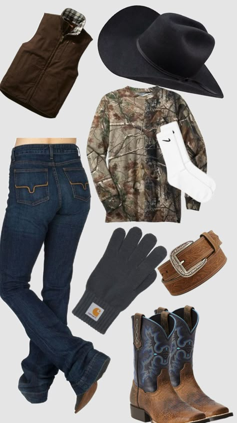 Camo country🤠 Camo Outfits For Women Country, Hunting Outfits For Women, Country Fall Outfits, Country Western Outfits, Cowgirl Clothes, Western Girl Outfits, Country Fits, Cute Cowgirl Outfits, Western Fits