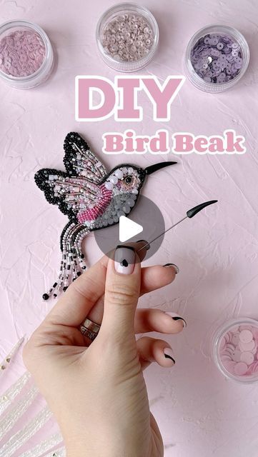 🤍BY_KSI🤍Handmade jewellery🤍 on Instagram: "🖤DIY “Bird Beak”🖤
———————————————
Hello everyone! 👋

There were a lot of questions about the beak, I decided to record a short video for you ☺️

I hope you enjoy the lesson and you will be able to make such beaks too. ✨

Waiting for your ♥️
——————————————————" Brooch Templates, Beaded Brooch Tutorial, Beaded Chicken, Brooch Tutorial, Bird Beaks, Brooch Diy, Diy Birds, Instagram Diy, Beaded Brooch