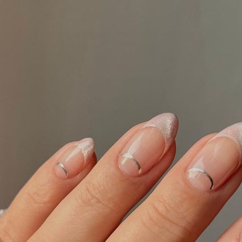 Half Cat Eye Nails, Moon Nails Design, Platinum Nails, Moon Outline, Half Moon Nails, Shade Roses, Moon Nails, Olive And June, Nail Art Designs Diy