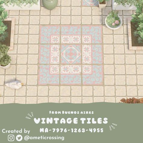 White Tile Acnh Code, Acnh Tiles Code, Acnh Tile Code, Acnh Tile, Acnh Summer, Animal Crossing Cafe, Empty Pool, Vintage Tiles, Tiles Designs