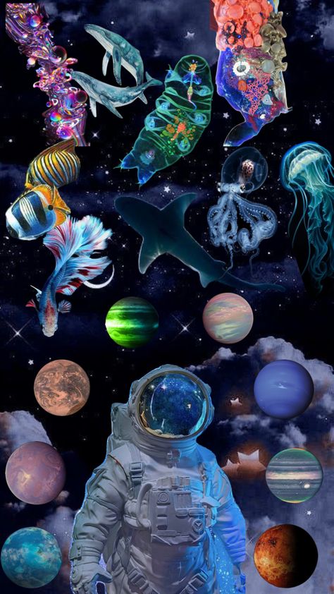 Trippy Planet Drawing, Trippy Space Background, Trippy Galaxy, Trippy Night Sky, Trippy Aesthetic, Outer Space Aesthetic Trippy, Space Drawings, Trippy Art, Sea Animals