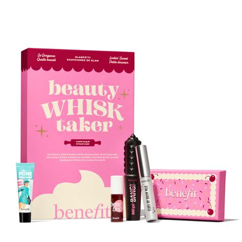 Beauty Whisk Taker Bang Mascara, Pore Primer, Mini Mascara, Hoola Bronzer, Cheek Stain, Volumizing Mascara, Matte Bronzer, Brow Wax, Makeup Gift Sets