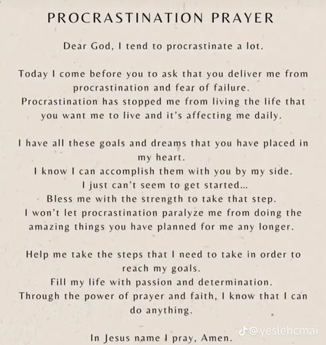 Prayer Against Procrastination, Bible Verse For Procrastination, God For Beginners, Prayer Against Stagnation, Prayer Goals, Prayer For Procrastination, Prayer For Laziness And Procrastination, Prayers For Productivity, Affirmation For Procrastination