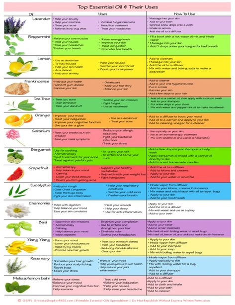 Essential Oils & Their Uses Printable Chart, Essential Oil Chart, Essential Oil Uses, Essential Oil Printable, Essential Oil Reference Guide - Etsy Essential Oil List, Essential Oil Chart, Road Opener, Natural Cleaning Products Diy, Oil Therapy, Top Essential Oils, Emergency Essentials, Oil Making, Organic Perfume