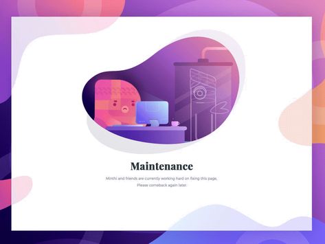 Paperpillar Maintenance Page by Paperpillar Ppt Ideas, Ui Illustration, Empty State, Ui Website, Ux Inspiration, Continuous Improvement, Patrol Party, Freelancer Website, Paw Patrol Party