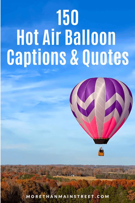 Fun is in the air! Check out our huge collection of hot air balloon quotes and captions to pair with your best hot air balloon pictures. Hot air balloon captions for Instagram | Instagram Hot air balloon captions | Hot air balloon quotes | Quotes about hot air balloons | short Instagram captions | hot air balloon aesthetic | hot air balloon festival | Cappadocia Turkey | Insta captions | Quotes for IG | Cappadocia hot air balloon captions | balloon quotes | inspirational balloon quotes Balloon Quotes Inspiration, Air Balloon Aesthetic, Hot Air Balloon Instagram Caption, Balloon Quotes Cute, Hot Air Balloon Aesthetic, Air Balloon Pictures, Hot Air Balloon Pictures, Hot Air Balloon Quotes, Balloon Aesthetic