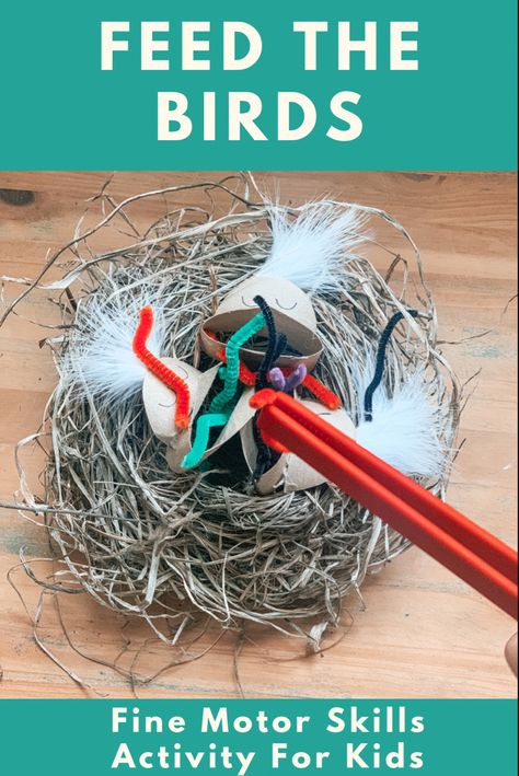 Feed the birds fine motor skills activity for toddlers Feed The Bird Preschool Activity, Bird Gross Motor Activities, Bird Theme Activities For Toddlers, Bird Literacy Activities Preschool, Bird Activities For Toddlers, Bird Activities Preschool, Repurposed Toilet, Bird Activities For Kids, Preschool Birds