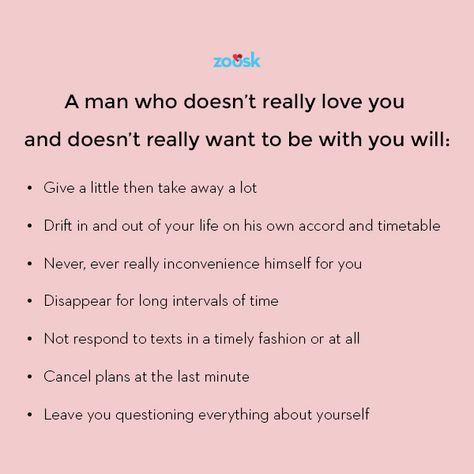 “How do I know if he really loves me and really wants to be with me?”  It's sad that so many wonderfully deserving and quality women out there are in relationships where they even feel like they have to ask this question.  You will never have to ask that question of a man who does love you and wants to be with you.   Click through to read more. You Will Never Know, If A Man Really Loves You, How To Know If A Man Loves You, Boyfriend Doesnt Love Me, If He Loves You, If He Really Loves You Quotes, How I Want To Be Loved, How To Know If He Loves You, Does He Really Love Me