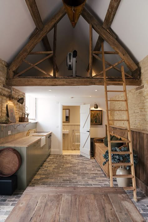 Small Barn Conversion Interiors, Small Barn Conversion, Old English Home, Barn Interior Design, Barn Conversion Interiors, Barn Restoration, Barn Remodel, Cotswold Stone, Soho Farmhouse