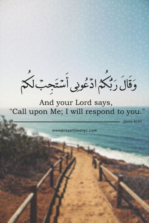 And your Lord says,  Call upon me; i will respond to you.  #Quran  #quranverses  #quranlines  #quranicquotes  #quranicverse Coran Quotes, هاكونا ماتاتا, Gratitude Challenge, Ayat Quran, Coran Islam, Beautiful Quran Verses, Ayat Al-quran, Islamic Quotes Wallpaper, Allah Quotes