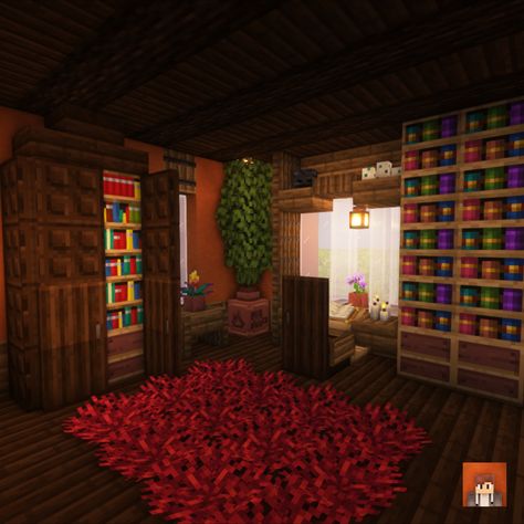 Nether Interior Minecraft, Castle Inside Minecraft, Minecraft Houses Inside Interior Design, Minecraft Ceiling Design Interior, Bay Window Minecraft, Circle Window Minecraft, Curtains Minecraft, Minecraft Circle Window, Minecraft Wall Designs Inside