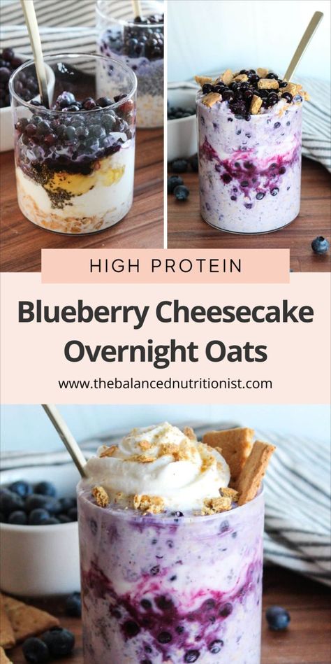 Try these overnight oats high protein for a high fiber breakfast! These blueberry overnight oats taste like blueberry cheesecake overnight oats, made with oats with yogurt for creaminess. This protein overnight oats with yogurt is a satisfying option, perfect for mornings. It's the best blueberry overnight oatmeal recipe for a tasty start! Pioneer Woman Overnight Oats, High Protein Blueberry Overnight Oats, Oats Overnight Recipes, Overnight Oats Blueberry, Blueberry Cheesecake Overnight Oats, Overnight Oats High Protein, Fiber Breakfast, Cheesecake Blueberry, Oats With Yogurt