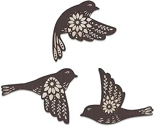 Putuo Decor 3pcs Hummingbird Wall Decor, Wood Flying Bird Wall Art, Black Bird Decor For Home, Bird Decorations For The Home, Gothic Bedroom Decor For Farmhouse Animal Wall Stickers For Bird Lover Folk Art Crow, Vintage Gothic Home Decor, Hummingbird Decor, Gothic Bedroom Decor, Animal Wall Stickers, Folk Art Birds, Bird Decorations, Vintage Hummingbird, Gothic Decor Bedroom