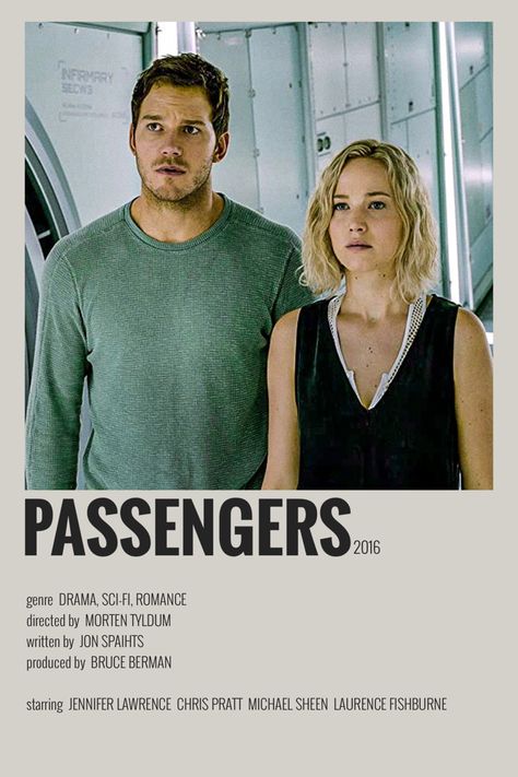 Passengers Movie Poster, Passengers Poster, Alternative Minimalist Poster, Passengers Movie, Movie Hacks, Netflix Movies To Watch, Pause Button, Movie Nerd, Most Paused Movie Scenes