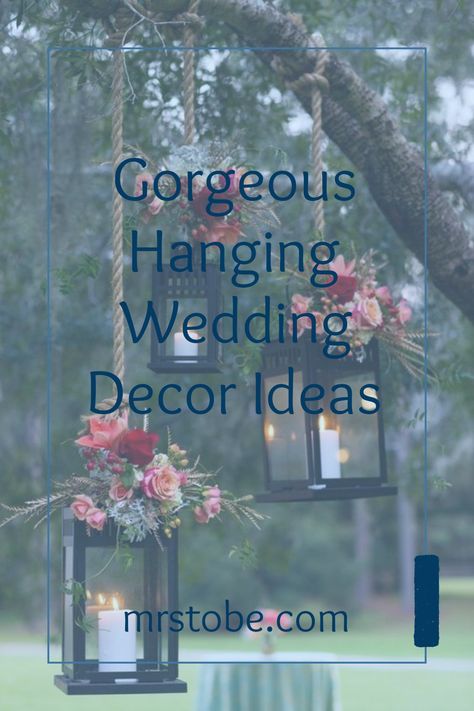 Discover 20 enchanting hanging wedding decorations to create a magical atmosphere for your special day. Adorn your venue with beautiful lanterns, adding a cozy touch to your wedding decor. Perfect for a memorable and charming celebration! Hanging Lantern Wedding Decor, Hanging Lanterns Wedding, Hanging Wedding Decor, Beautiful Lanterns, Mrs To Be, Hanging Wedding Decorations, Flowers Candles, Spring Wedding Decorations, Wedding Decor Ideas