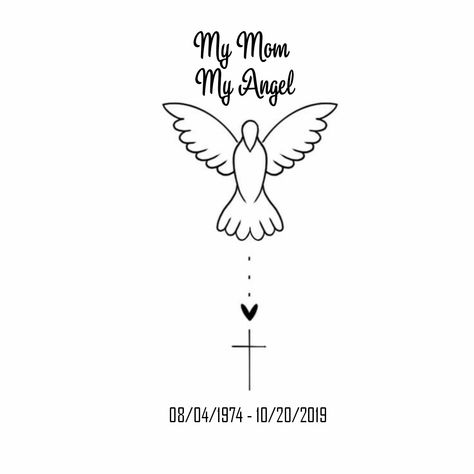 Rip Tattoo Stencil, Rip Mom Tattoo For Men, Rip Mom Tattoo, Mom Tattoo For Men, Tattoo Ideas For Daughter, Mom Tattoo Ideas, Tattoos For Mom, Rip Tattoos, Rip Tattoos For Mom