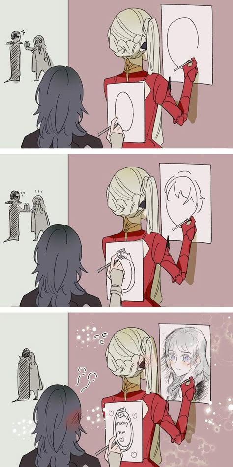 Drawing Fire, Fire Emblem Three Houses, Fire Emblem Characters, Fire Emblem Heroes, Three Houses, Gamer Humor, Yuri Anime, Pony Drawing, Cute Couple Art