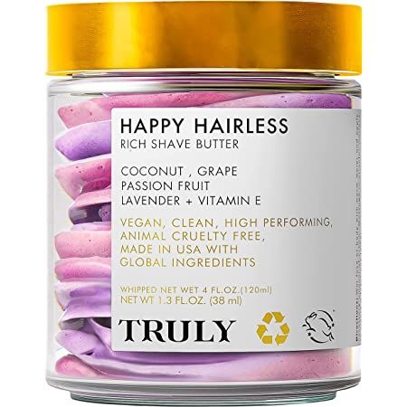 Truly Happy Hairless Shave Butter - Premium shave butter for smooth and comfortable shaving experience. Spot Remover For Face, Natural Shaving Cream, Truly Beauty, Shave Butter, Vegan Clean, Shaving Oil, Razor Burns, Smooth Shave, Skin Care Items