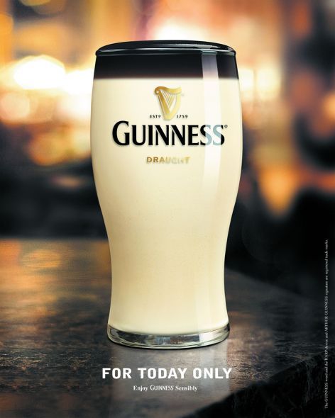 My Dad would have loved it <3 Guinness Draught, Guinness Beer, Beer Advertising, Beer Ad, April Fool, Beer Brands, Poster Layout, April Fools Day, Print Advertising