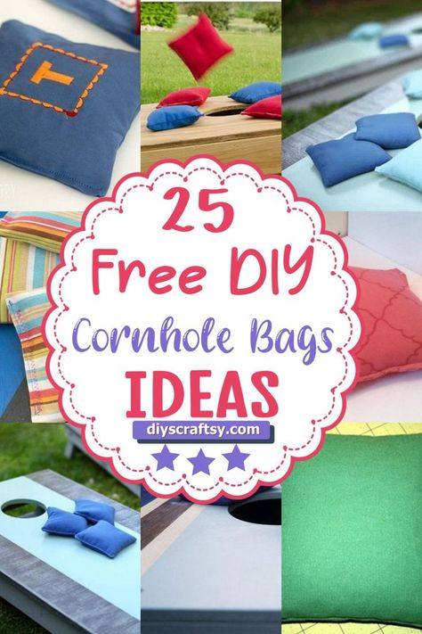 DIY Cornhole Bags Ideas Diy Cornhole Bags, Regulation Cornhole Bags, Diy Cornhole, Diy Cornhole Boards, Diy Yard Games, Corn Hole Diy, Bags Ideas, Outdoor Entertainment, Cornhole Board