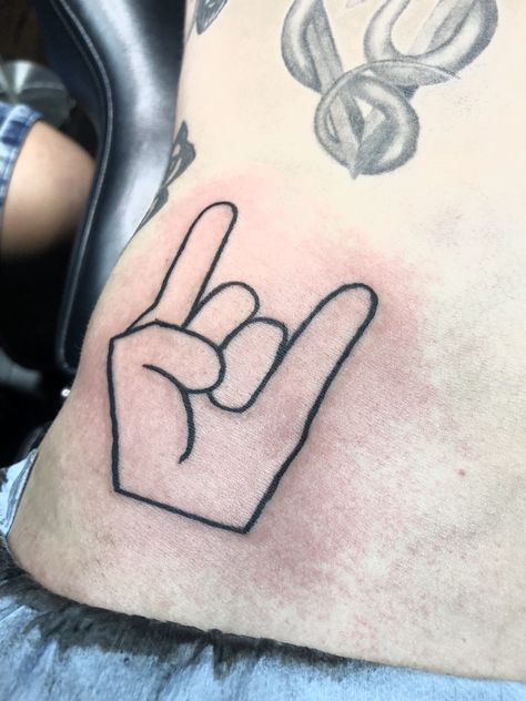 Hand Sign Tattoo, Mark 10 9, Sign Tattoo, Hang 10, Hand Sign, Hang Ten, Random Image, Couple Tattoos, Infinity Tattoo