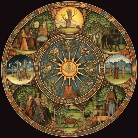 Phenology Wheel, Pagan Wheel Of The Year 2023, Wheel Of The Year, Wiccan Season Wheel, Wheel Of Year Wicca, Pagan Year Wheel, Wiccan Wheel Of The Year Art, Ancient Wheel, Witches Wheel