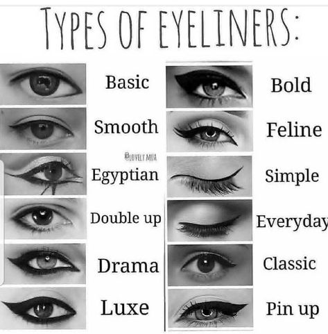 Eyeliner Makeup | Online Beauty Shop. *** (paid link) You can get more details by clicking on the image. Eyeliner Types, Eyeliner Techniques, Maquillage On Fleek, Winged Eyeliner Tutorial, Eyeliner Hacks, Eyeliner For Beginners, Eyeliner Styles, Smink Inspiration, Eye Liner Tricks