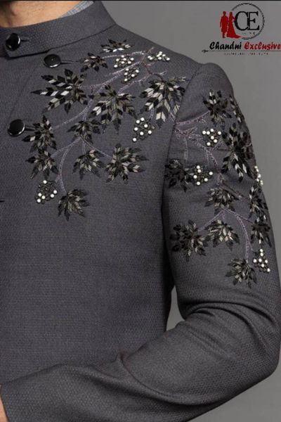 Cutdana Work Embroidery Suits, Kurta Embroidery For Men, Sherwani For Engagement, Sherwani Embroidery Design, Mens Kurta Embroidery Designs, Embroidery Kurta For Men, Unique Mens Wedding Suits, Traditional Indian Mens Clothing, Suit For Men Wedding