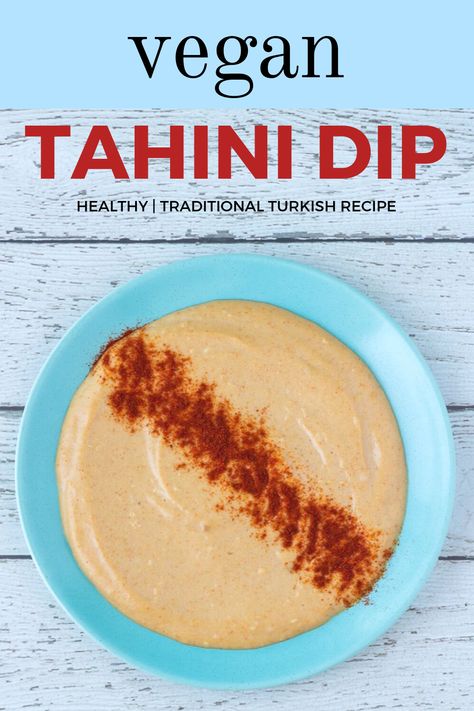 This traditional Mediterranean vegan tahini dip recipe is quick and easy to make, using only a few ingredients you likely already have. Accidentally vegan, gluten free, WFPB, and oil-free. #vegan #tahini #easydip Mediterranean Vegan, Roasted Eggplant Salad, Accidentally Vegan, Tahini Dip, Paleo Appetizers, Tahini Recipe, Vegan Dip, Easy Dips, Veggie Dip