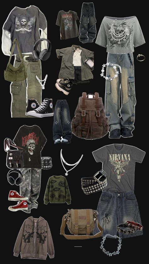 Grunge Fits, Mode Hippie, Downtown Outfits, Earthy Outfits, Y2k Outfits, Swaggy Outfits, Vibe Clothes, Really Cute Outfits, Edgy Outfits