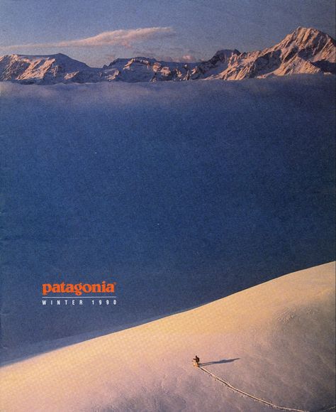 Patagonia Old Poster, Patagonia Advertising Vintage, Vintage National Geographic Posters, 90s Patagonia Ad, Vintage Patagonia Wallpaper, Old Patagonia Catalog, Vintage Patagonia Prints, Patagonia Astetic, Vintage Patagonia Catalog